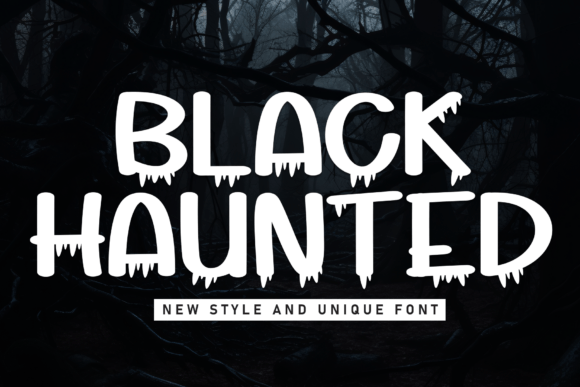 Black Haunted Font: Perfect for Eerie Craft Projects