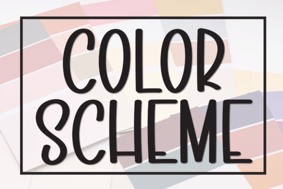 Color Scheme Font for Crafters and Product Creators