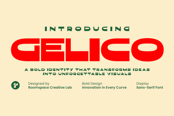 Gelico Regular: A Bold Display Font for Handmade Labels and Shop Branding
