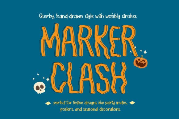 Marker Clash: A Playful Display Font for Bold Brands