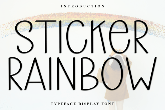 Sticker Rainbow: A Handcrafted Font for Your Creative Shop