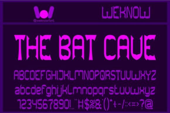 The Bat Cave Font: A Display Typeface for Crafters and Makers